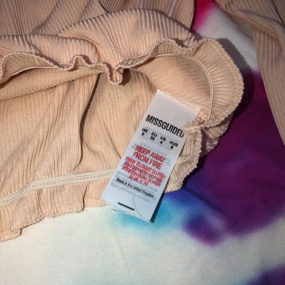 PEACH BANDEAU CROP TOP - Picture 2 of 2